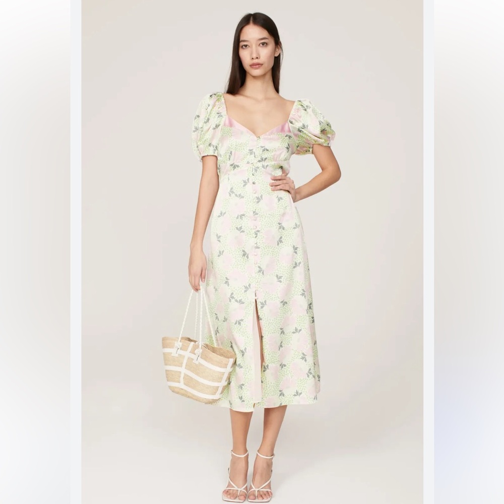 LIMITED EDITION NEW Ledda Floral Short Sleeve Fitted Dress Sz US 10/12 Ted 4